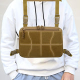 Maxbell Chest Rig Bag Practical Multifunction Workout Pack for Hiking Fishing Travel Pure Khaki
