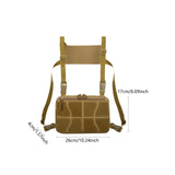 Maxbell Chest Rig Bag Practical Multifunction Workout Pack for Hiking Fishing Travel Pure Khaki