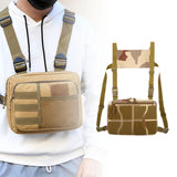 Maxbell Chest Rig Bag Practical Multifunction Workout Pack for Hiking Fishing Travel Khaki