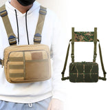 Maxbell Chest Rig Bag Practical Multifunction Workout Pack for Hiking Fishing Travel Dark Green