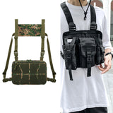 Maxbell Chest Rig Bag Practical Multifunction Workout Pack for Hiking Fishing Travel Dark Green