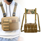Maxbell Chest Rig Bag Practical Multifunction Workout Pack for Hiking Fishing Travel Khaki Green