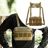 Maxbell Chest Rig Bag Practical Multifunction Workout Pack for Hiking Fishing Travel Khaki Green