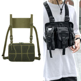 Maxbell Chest Rig Bag Practical Multifunction Workout Pack for Hiking Fishing Travel Green
