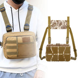 Maxbell Chest Rig Bag Practical Multifunction Workout Pack for Hiking Fishing Travel Light Khaki