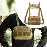 Maxbell Chest Rig Bag Practical Multifunction Workout Pack for Hiking Fishing Travel Light Khaki