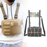 Maxbell Chest Rig Bag Practical Multifunction Workout Pack for Hiking Fishing Travel Grey