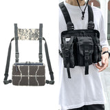 Maxbell Chest Rig Bag Practical Multifunction Workout Pack for Hiking Fishing Travel Grey