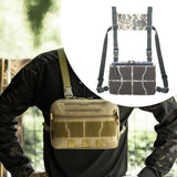 Maxbell Chest Rig Bag Practical Multifunction Workout Pack for Hiking Fishing Travel Grey