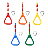 Maxbell Gymnastics Rings for Kids Fitness Trapeze for Playground Accessories Workout Red