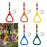 Maxbell Gymnastics Rings for Kids Fitness Trapeze for Playground Accessories Workout Red
