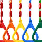 Maxbell Gymnastics Rings for Kids Fitness Trapeze for Playground Accessories Workout Red