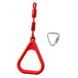 Maxbell Gymnastics Rings for Kids Fitness Trapeze for Playground Accessories Workout Red