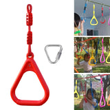 Maxbell Gymnastics Rings for Kids Fitness Trapeze for Playground Accessories Workout Red