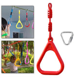 Maxbell Gymnastics Rings for Kids Fitness Trapeze for Playground Accessories Workout Red