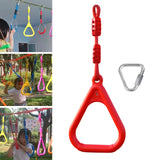 Maxbell Gymnastics Rings for Kids Fitness Trapeze for Playground Accessories Workout Red