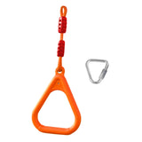 Maxbell Gymnastics Rings for Kids Fitness Trapeze for Playground Accessories Workout Orange