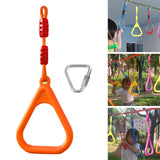 Maxbell Gymnastics Rings for Kids Fitness Trapeze for Playground Accessories Workout Orange