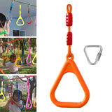 Maxbell Gymnastics Rings for Kids Fitness Trapeze for Playground Accessories Workout Orange