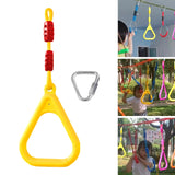 Maxbell Gymnastics Rings for Kids Fitness Trapeze for Playground Accessories Workout Yellow