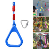 Maxbell Gymnastics Rings for Kids Fitness Trapeze for Playground Accessories Workout Blue