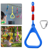 Maxbell Gymnastics Rings for Kids Fitness Trapeze for Playground Accessories Workout Blue