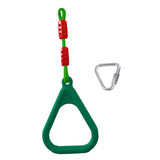 Maxbell Gymnastics Rings for Kids Fitness Trapeze for Playground Accessories Workout Green