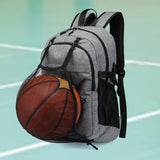 Maxbell Laptop Bag Basketball Backpacks for Outdoor Activities Birthday Gift Camping Gray