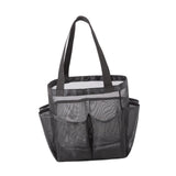Maxbell Mesh Shower Tote with 2 Handles Quick Dry Portable for Travel Beach Camping Black