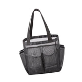 Maxbell Mesh Shower Tote with 2 Handles Quick Dry Portable for Travel Beach Camping Black