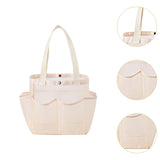 Maxbell Mesh Shower Tote with 2 Handles Quick Dry Portable for Travel Beach Camping Beige