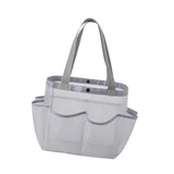 Maxbell Mesh Shower Tote with 2 Handles Quick Dry Portable for Travel Beach Camping Gray