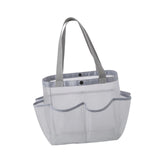 Maxbell Mesh Shower Tote with 2 Handles Quick Dry Portable for Travel Beach Camping Gray