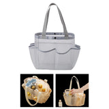 Maxbell Mesh Shower Tote with 2 Handles Quick Dry Portable for Travel Beach Camping Gray