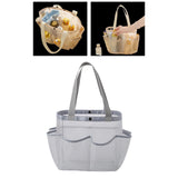 Maxbell Mesh Shower Tote with 2 Handles Quick Dry Portable for Travel Beach Camping Gray