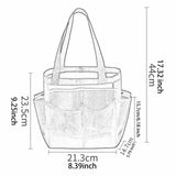 Maxbell Mesh Shower Tote with 2 Handles Quick Dry Portable for Travel Beach Camping Gray