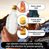 Maxbell 2 Pieces Water Bottle Sprinkler Caps Bottle Attachment for Patio Lawn Hiking Small
