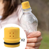 Maxbell 2 Pieces Water Bottle Sprinkler Caps Bottle Attachment for Patio Lawn Hiking Small