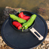 Maxbell Camping Fry Pan Reusable Nonstick Skillet for Backpacking Picnic Hiking