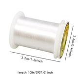 Maxbell Fly Fishing Thread Braided Thread Fly Tying Wire Fishing Gear Binding Thread White