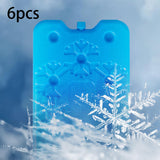 Maxbell 6 Pieces Ice Packs Reusable Rectangular Ice Blocks for Hiking Travel Camping