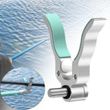 Maxbell Fishing Rod Holder Easy Installation Aluminum Alloy for Sea Freshwater River Silver