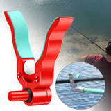 Maxbell Fishing Rod Holder Easy Installation Aluminum Alloy for Sea Freshwater River Red