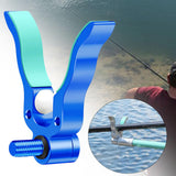 Maxbell Fishing Rod Holder Easy Installation Aluminum Alloy for Sea Freshwater River Blue