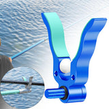 Maxbell Fishing Rod Holder Easy Installation Aluminum Alloy for Sea Freshwater River Blue
