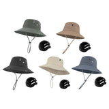 Maxbell Sun Bucket Hat Wide Brim with Hard Shell Quick Drying Fishing Hat Khaki