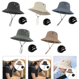 Maxbell Sun Bucket Hat Wide Brim with Hard Shell Quick Drying Fishing Hat Khaki