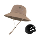 Maxbell Sun Bucket Hat Wide Brim with Hard Shell Quick Drying Fishing Hat Khaki