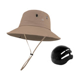 Maxbell Sun Bucket Hat Wide Brim with Hard Shell Quick Drying Fishing Hat Khaki