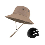 Maxbell Sun Bucket Hat Wide Brim with Hard Shell Quick Drying Fishing Hat Khaki